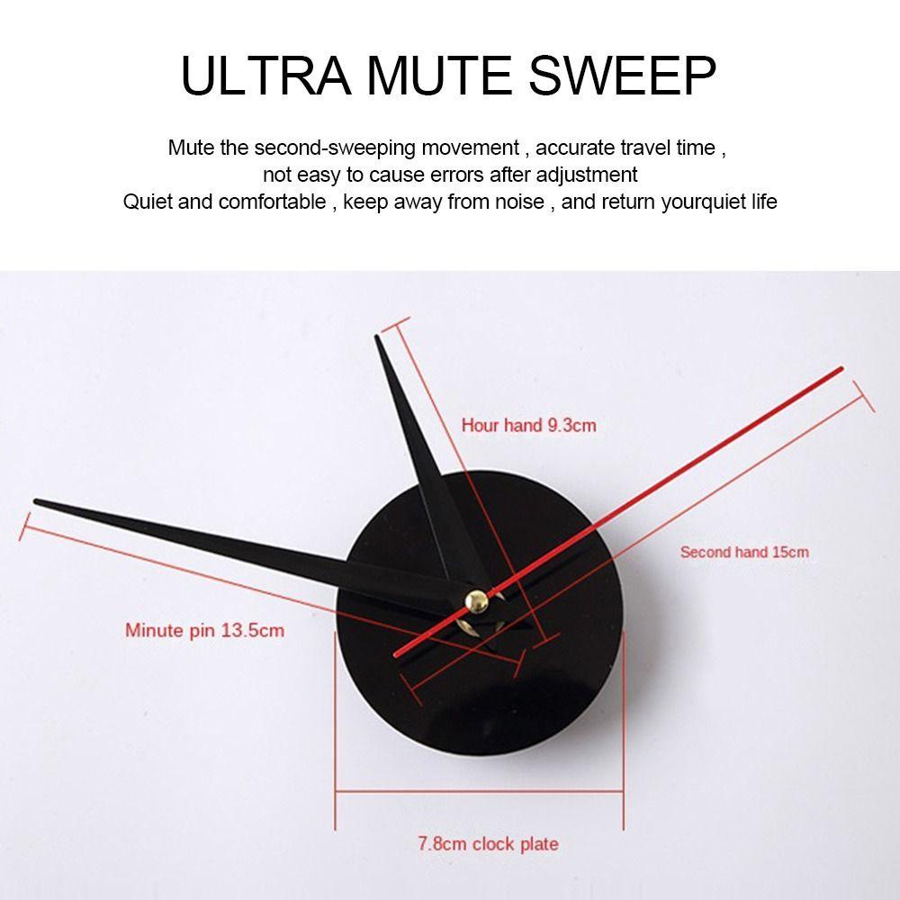 Populer Jam Dinding DIY 3D Gaya Modern Dekorasi Rumah Perekat Diri Stiker Quartz Senyap