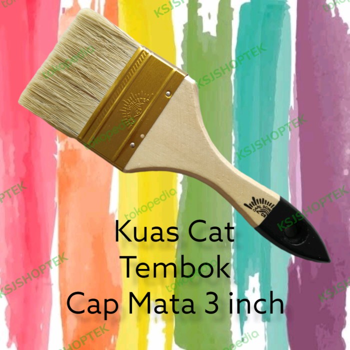 Kuas Carl Schlieper 3 inch / Tjap Mata / Kuas Cat Tembok per biji