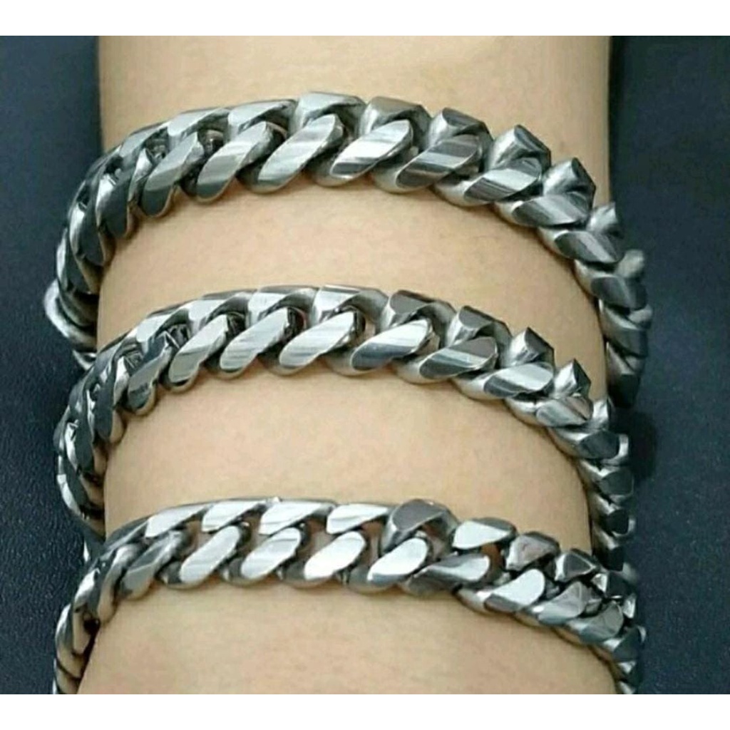 GELANG RANTAI PRIA/GELANG RANTAI BAJA PRIA/GELANG TITANIUM MODEL RANTAI ANTI KARAT