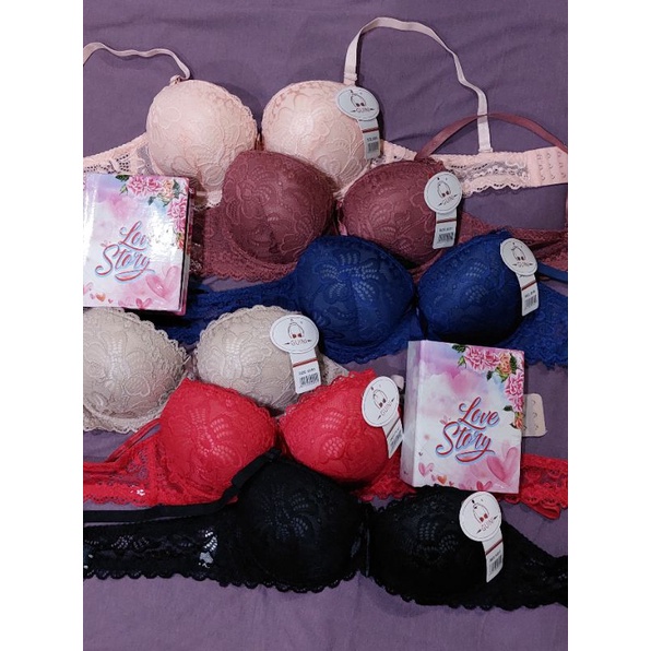 BRA BROKAT GUINI KAWAT BUSA TEBAL RENDA KAIT 3/BH BRUKAT PUSH UP/BRA ANEKA WARNA