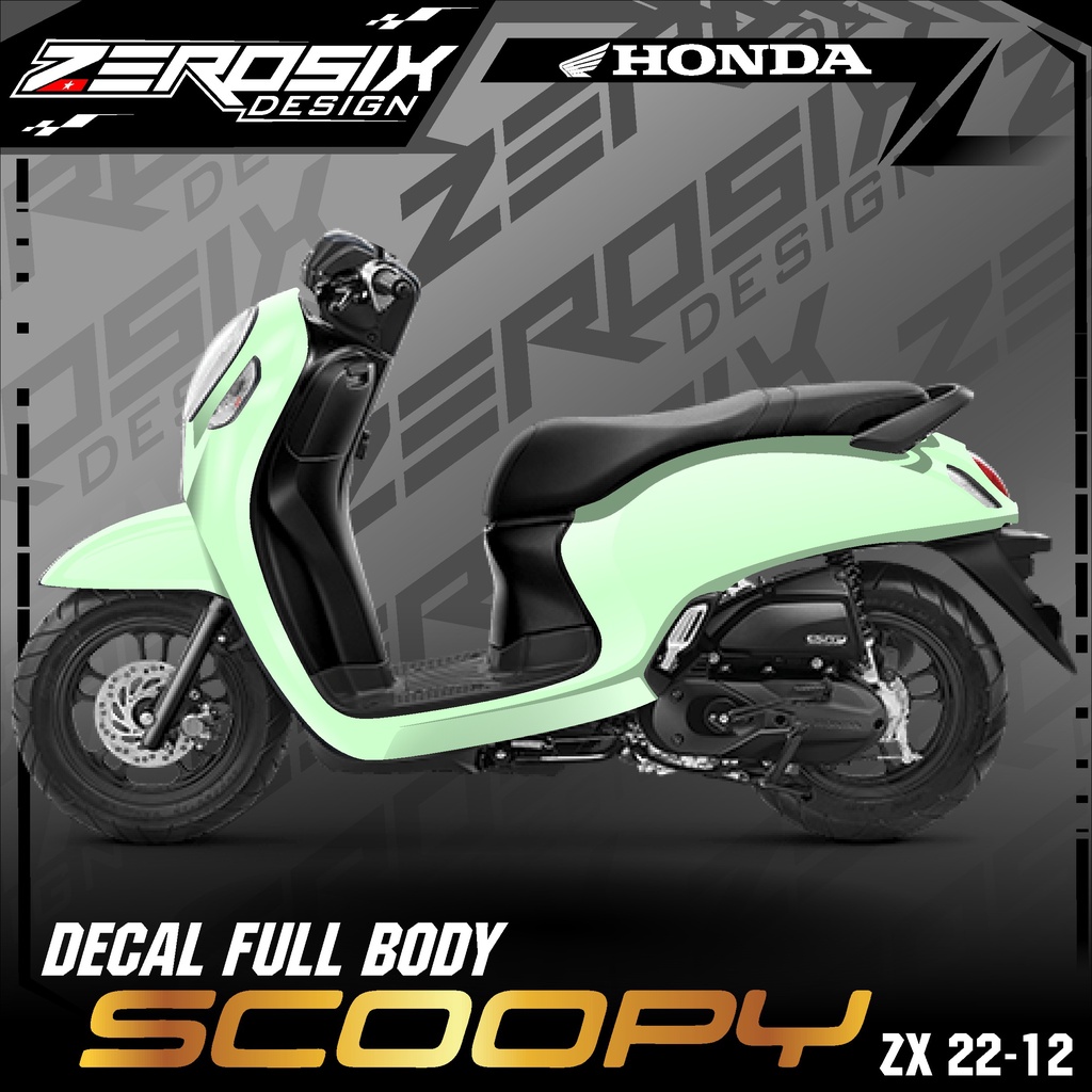 Decal Sticker POLOS Scoopy New 2021 - Stiker SKOTLET Scoopy Variasi Motor Termurah Motif POLOS