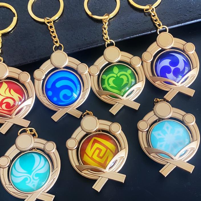 ✼ Genshin Impact keychain Genshin impact eyes of god keychains Acrylic keychain Genshin Impact Visio