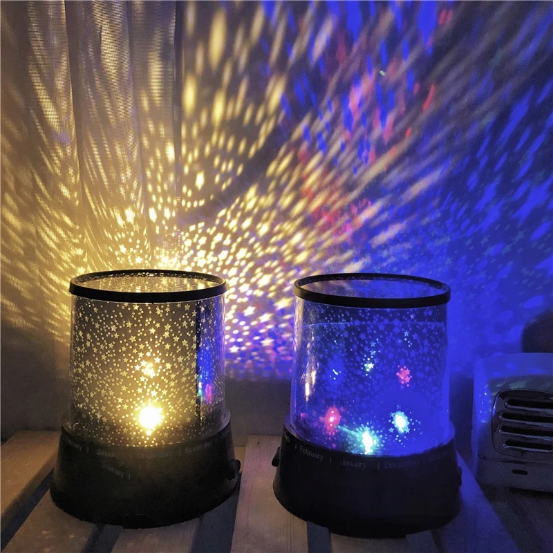 Night LED Proyektor 360derajat Bulan Bintang Lighting Lamp Baby Night Lights Rotation Starry Night Light Romantic Amazing