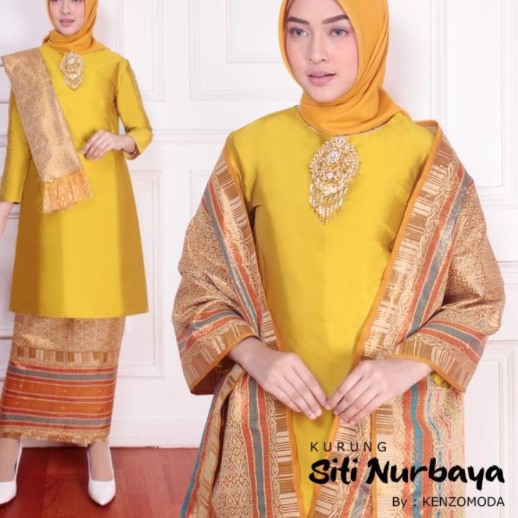 ➽ SET BAJU KURUNG ROK SONGKET DAN SELENDANG / BAJU KURUNG MELAYU KAIN SONGKET ☋