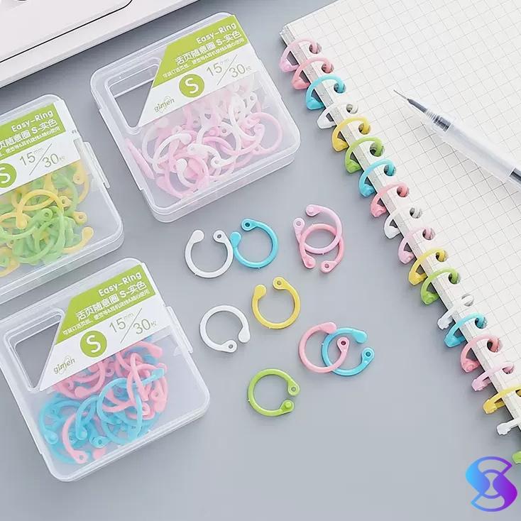 

Code3j3Ix Ring Binder Loose Leaf Bahan Plastik Tanpa Melubangi Buku-Suning Mall