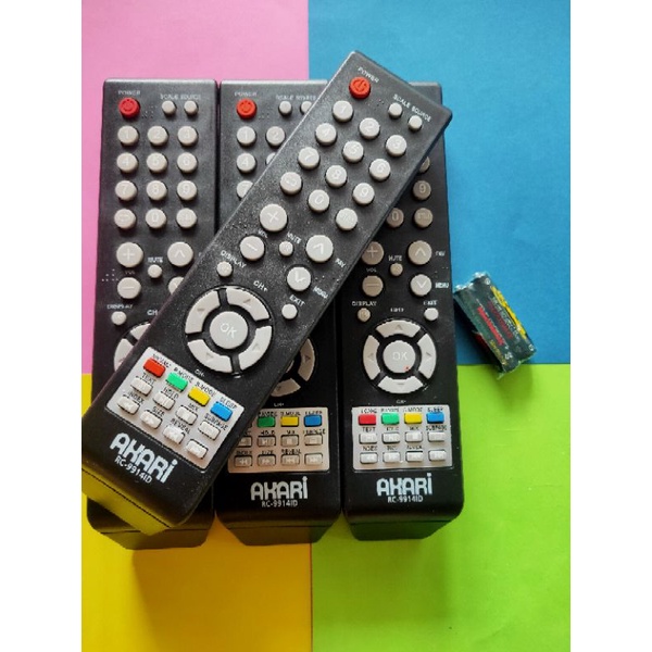 Remote TV LED LCD AKARI Original Grade langsung pakai. tombol empuk