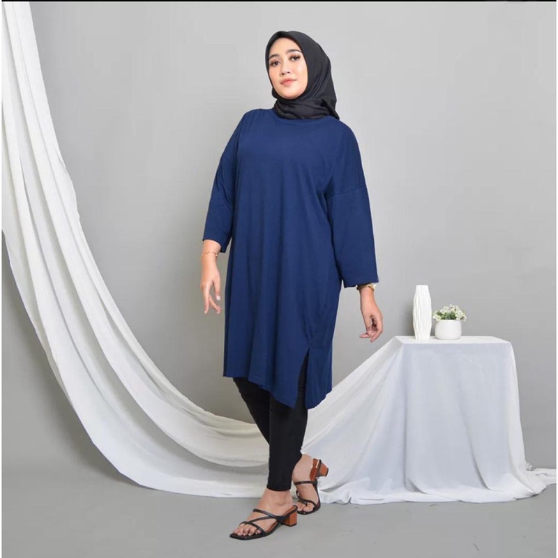 VEXIOS - ZSO Tunik MELODY Oversize Polos / NEA TUNIC / Atasan Tunik Oversize Wanita / Pakaina Tunik 