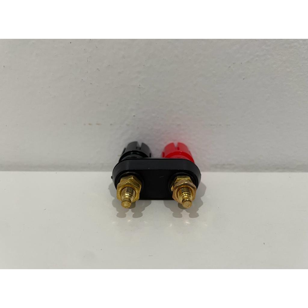 Double Binding Post Gold Plated Terminal 2 Port Speaker / Binding Post Gold Gandeng Dobel