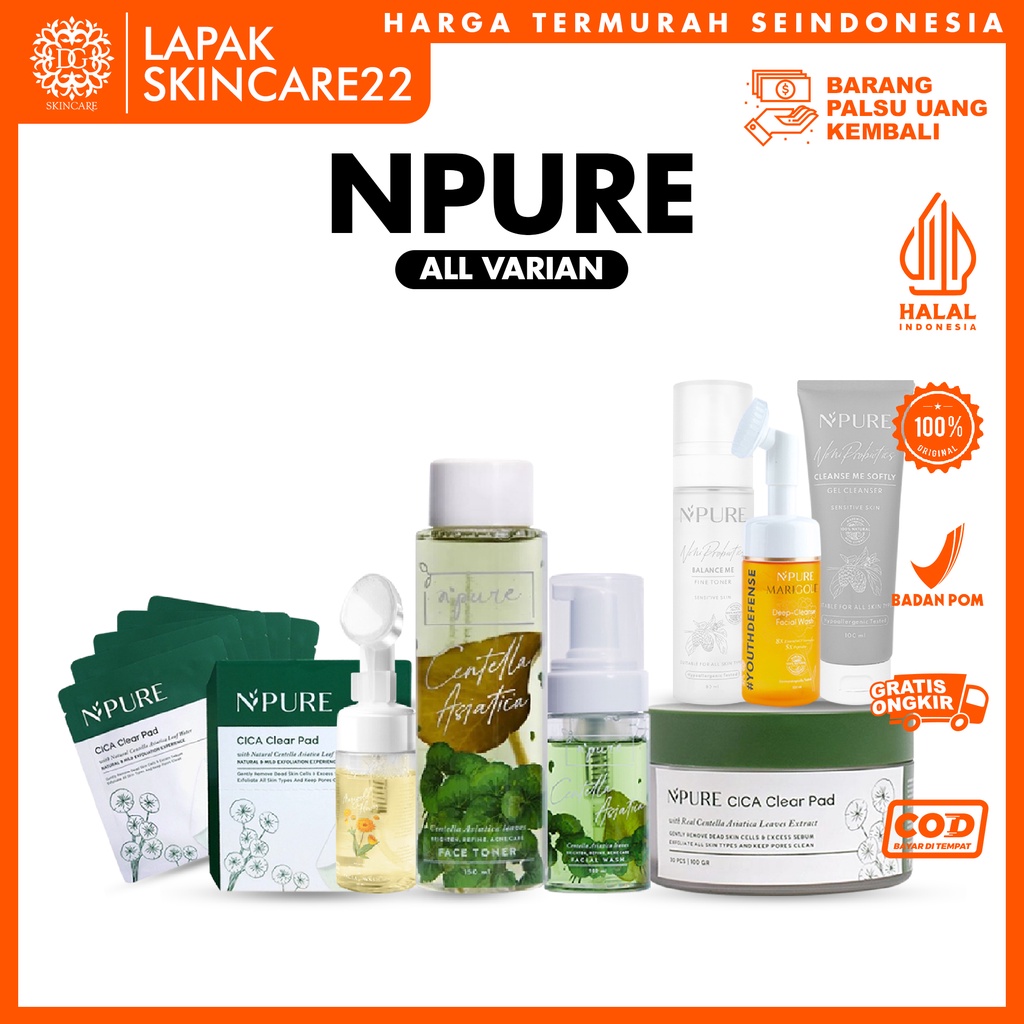 N'PURE Facial Wash & Toner Series Cica Face Wash & Toner / Noni Probiotics Me Fine Toner / Noni Clea