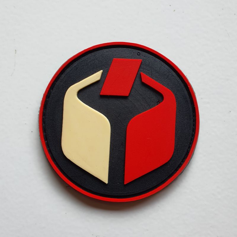 patch rubber logo panwaslu / bawaslu / bulat dasar hitam / pemilihan umum / pemilu / tempelan emblem karer velcro