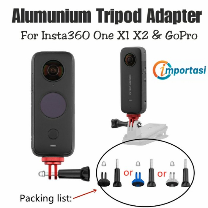 Alumunium Tripod Mount Adapter Insta360 One X2 X1 GoPro Max 5 6 7 8 9