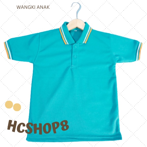 Kaos Anak Polo Laki Laki Perempuan Kerah Polos Unisex Umur 2-10 Tahun