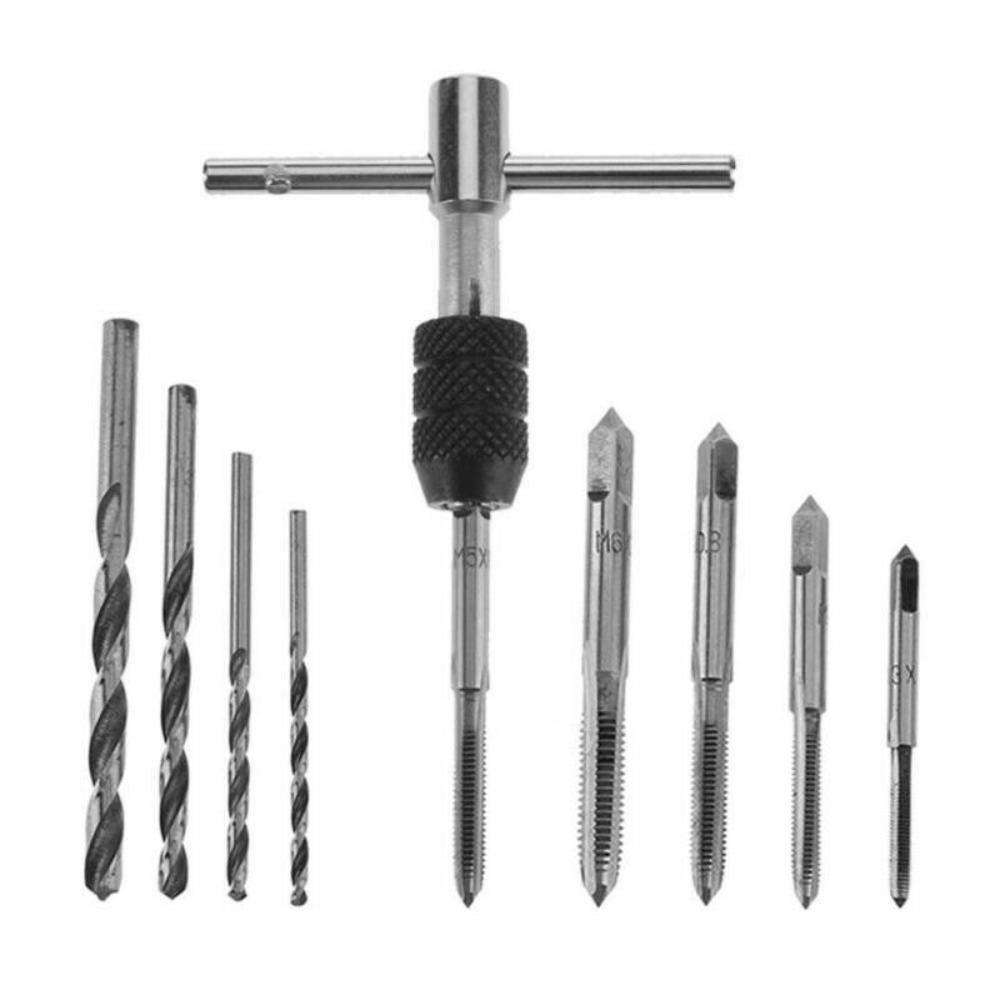 Lanfy Tap Set T Type Tapping Threading Tool Screw Tap Tap Kunci Pas Tap Drill Wrench Taps Mata Bor Set Sekrup Bor Tangan