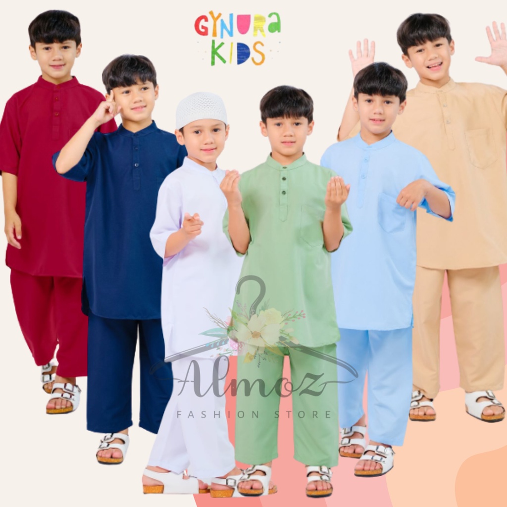 Setelan koko Anak Adam Gynurakids lengan pendek - Baju koko dan celana anak