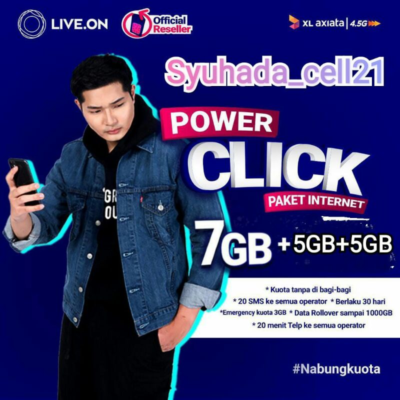 kartu perdana live.on XL 23gb,18gb dan 7gb/30 hari