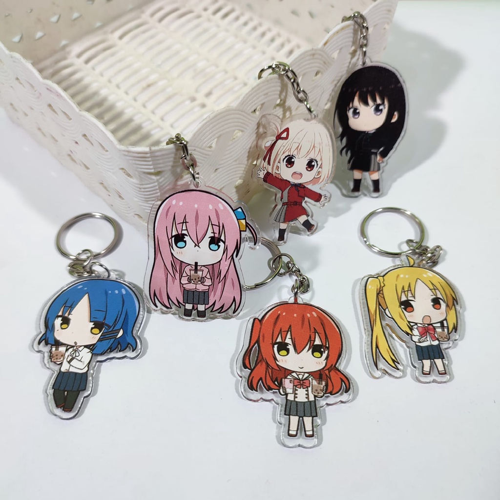 Gantungan Kunci Anime - Keychain Bocchi the Rock - Ganci Lycoris Recoil - Chisato Hitori