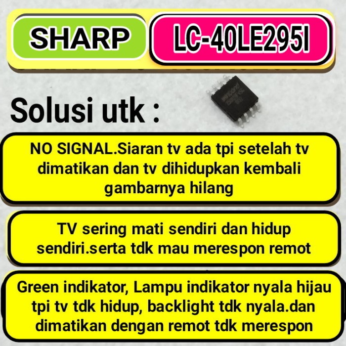 

[[JNT COD]] IC eprom memory tv LED Sharp LC-40LE295I lc40le295i