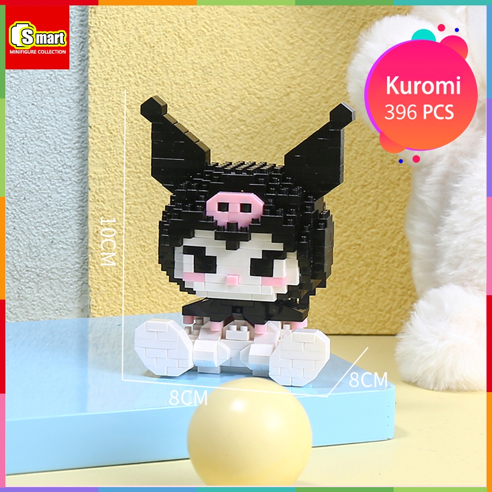 Sanrio Kuromi My Melody Partikel Kecil Blok Bangunan Anak Rakitan Mainan Karakter Kartun Lucu Hello Kitty Gadis Hadiah