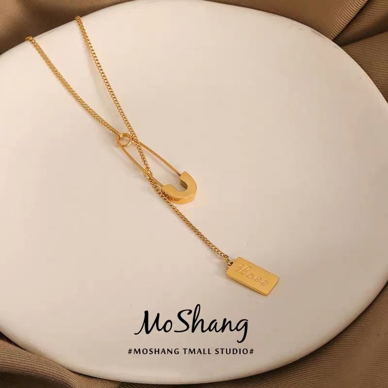 2022 Kalung Bahan Stainless Steel 18K Gold Gaya Korea Untuk Wanita