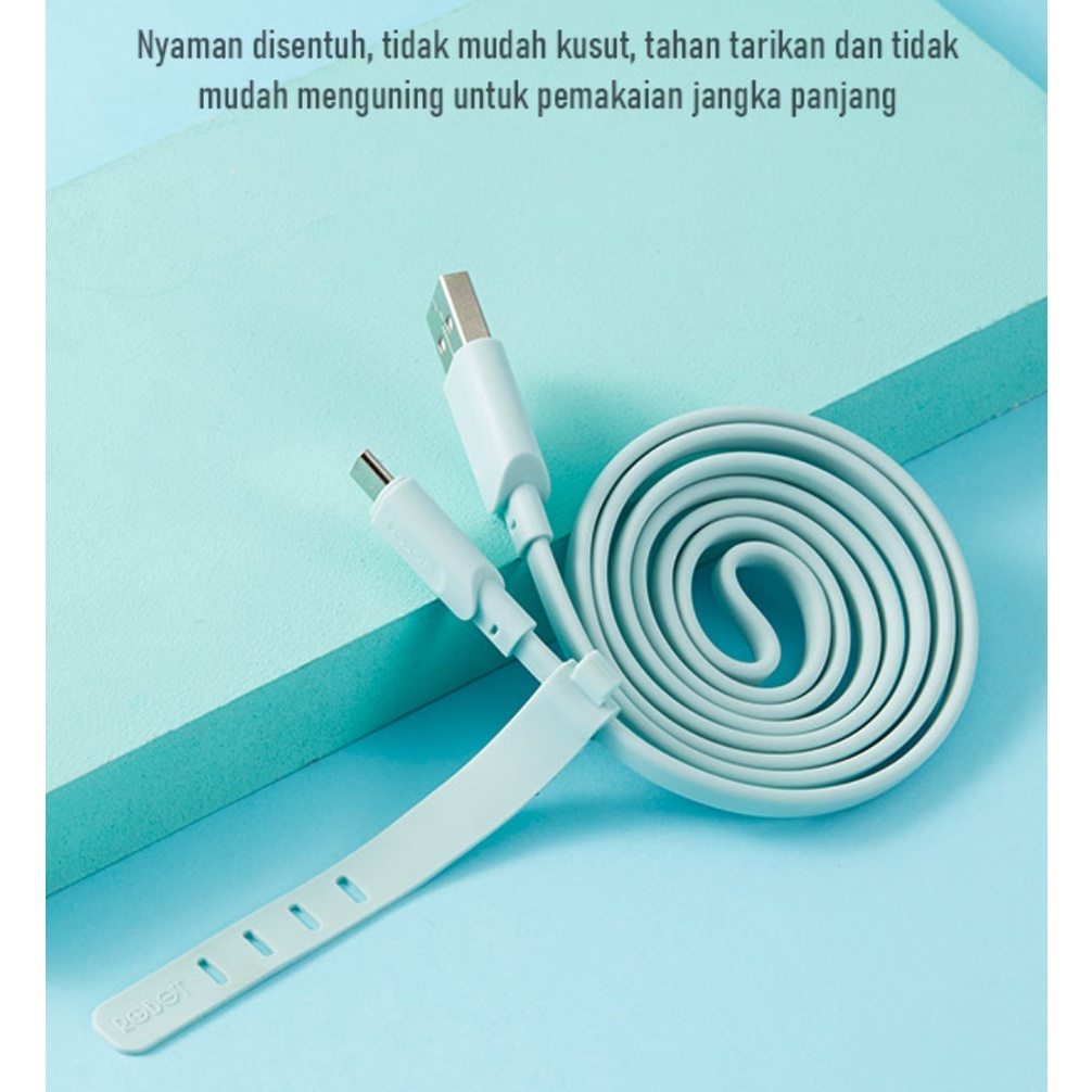 (30 Pcs) Robot RT-AC100 Kabel Data Type C 2,4A Fast Charging Free Kaleng