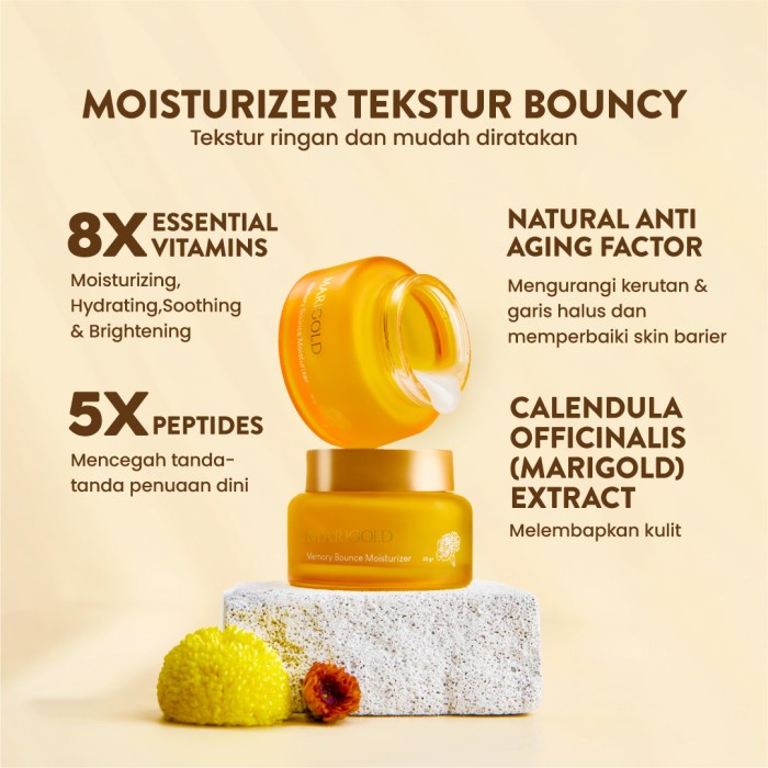 NPURE Marigold Memory Bounce Moisturizer Moisturiser Pelembab Wajah N'Pure