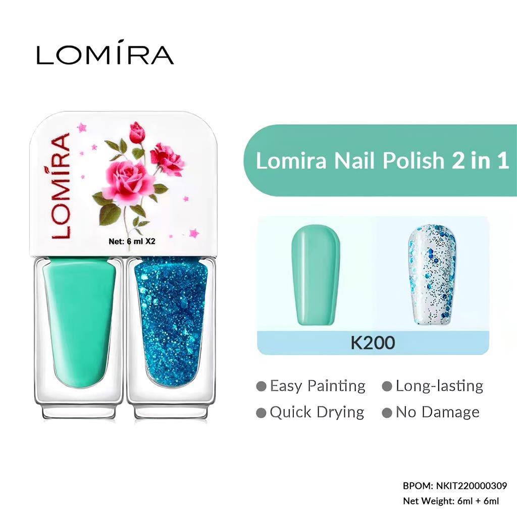 RANDOM - LOMIRA 2 IN 1 NAIL POLISH ( CAT KUKU 2 IN 1 )