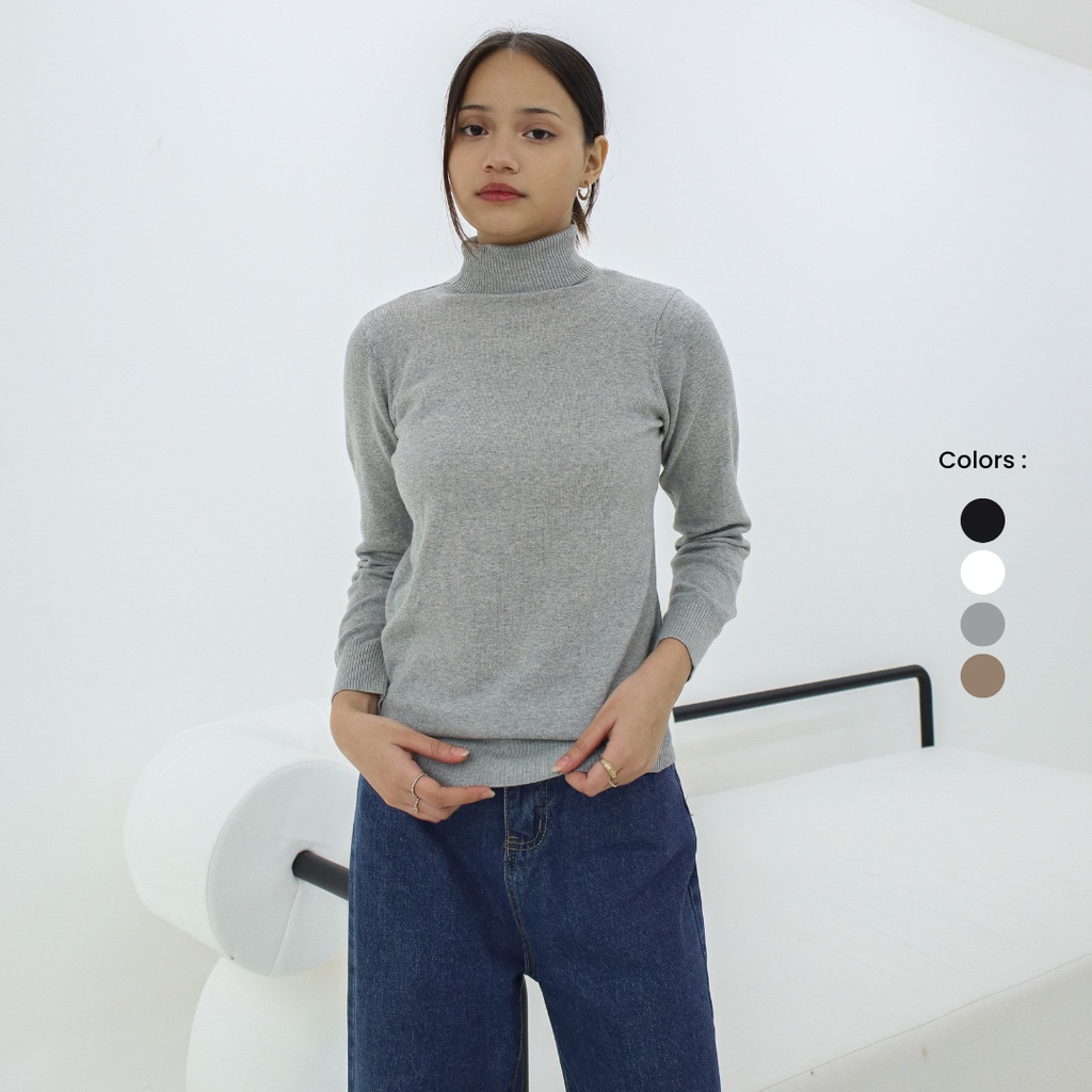 KAIAHATI - Bia High Neck Soft Knit Sweater All Colours