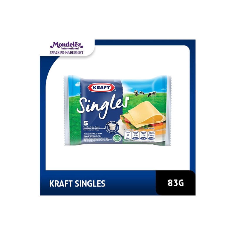 

Kraft Keju High Calcium Singles 5 Slice 83 Gram