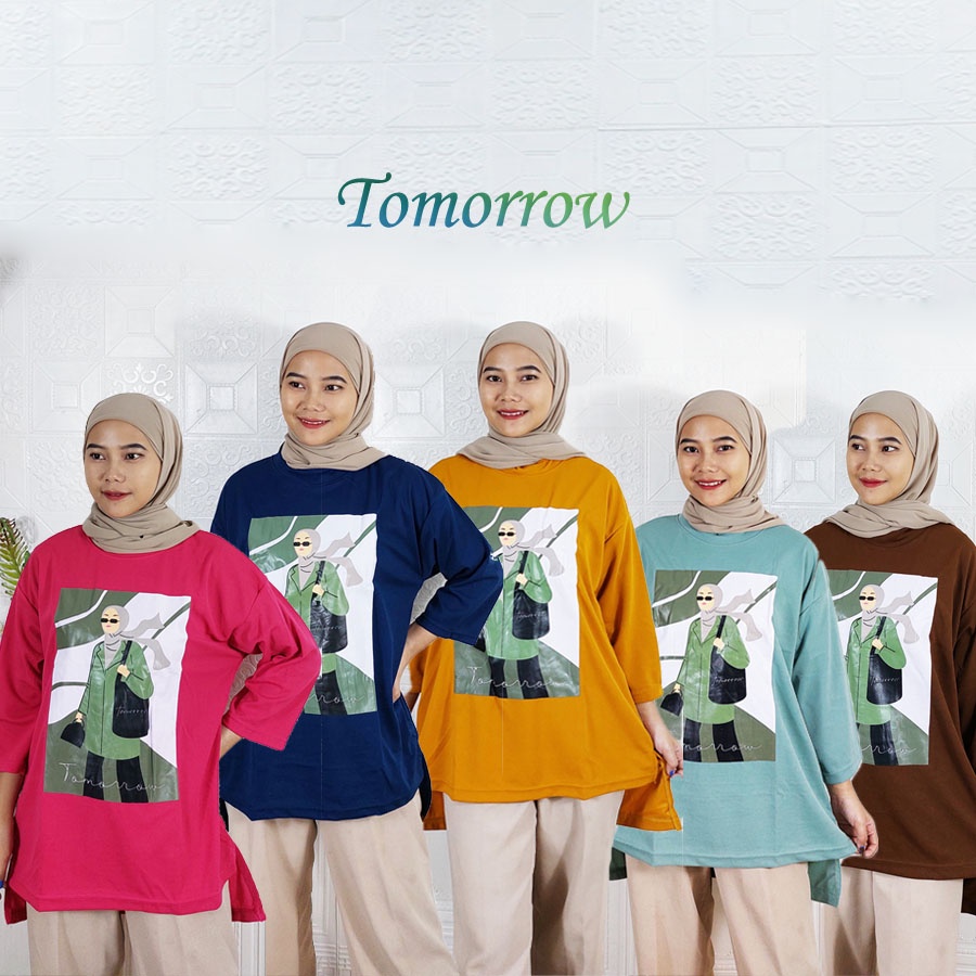 TOMORROW ATASAN TUNIK OVERSIZE WANITA GL FASHION