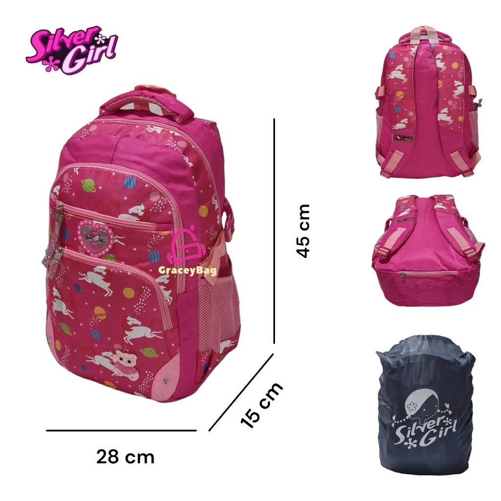 GB-73420S/73520S Tas Ransel Anak Perempuan / Remaja Silvergirl Unicorn