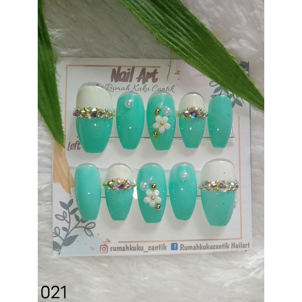 021 | KUKU PALSU WEDDING / KUPAL PENGANTIN  / NAIL ART FREE LEM GELL