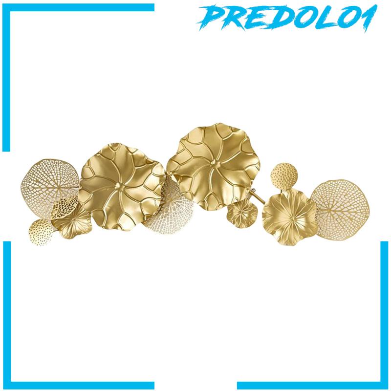 [Predolo1] Leaf Metal Wall Decor Pajangan Artwork Lotus Leaves Statue Untuk Kamar Mandi Kamar Tidur