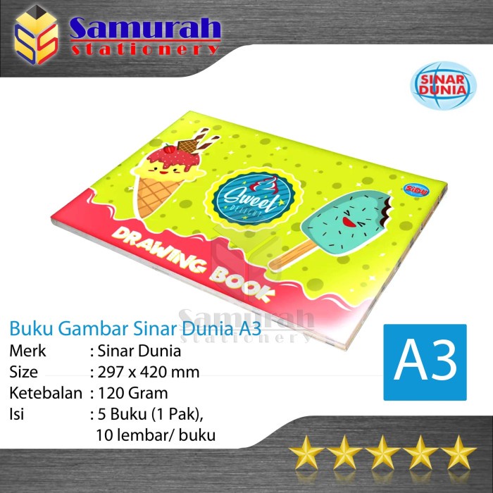 

Scetch Buku Gambar Sidu A3 / Drawing Book Sinar Dunia A3 Buku Gambar Anak A3