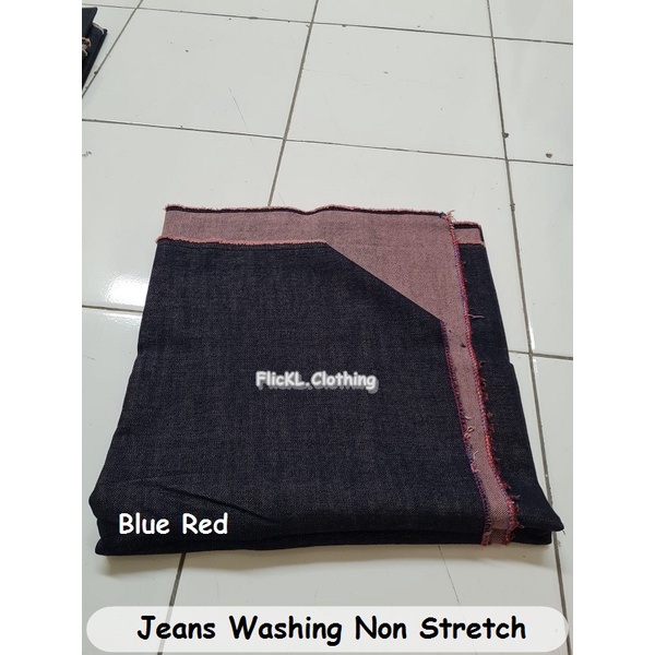 Bahan Kain Jeans Wash Stretch Jeans Wash Melar Denim Washing Jeans Washing Denim Wash Stretch Ukuran 1.5 M