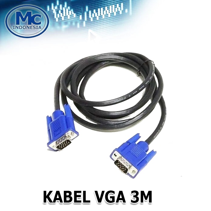 KABEL KONEKTOR VGA MALE TO MALE 1.5M 3M 5M 10M 15M