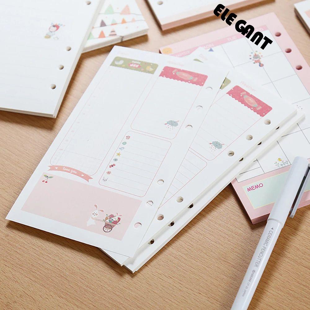 [Elegan] Kertas Refill Alat Tulis Siswa 40lembar Bulanan Daily Planner A5 A6 Binder Halaman Dalam