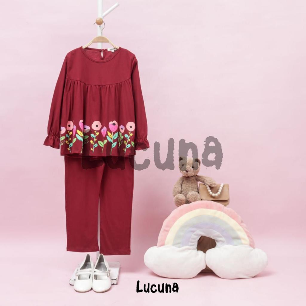 Lucuna Tunik Rania 2-10 Tahun Smilee Setelan Panjang Muslim / Tunic Raya / Setelan Panjang Lebaran Anak Perempuan CBKS P100