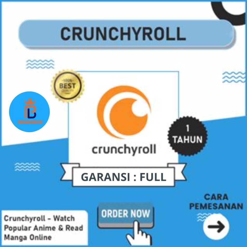 Crunchyroll Premium Tanpa Iklan Bergaransi 1 Tahun - Watch Anime in HD