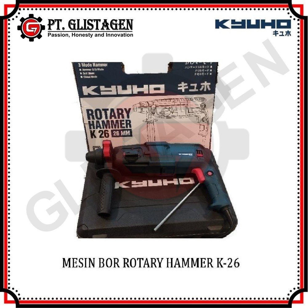 KYUHO K26 Bor Rotary Hammer 3 mode / Bor drill Tembok Beton Besi Bobok