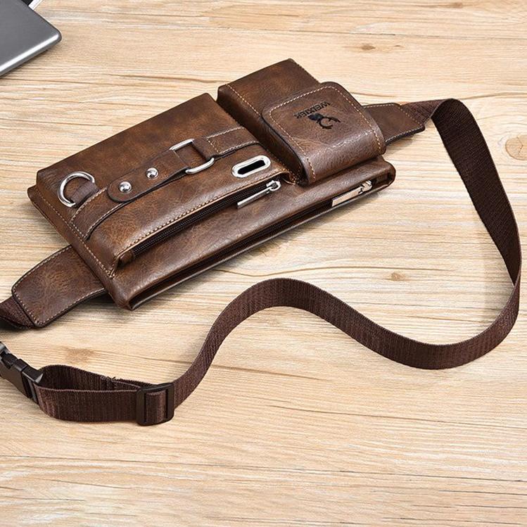 Sale Terbatas WEIXIER tas slempang pria kulit anti air