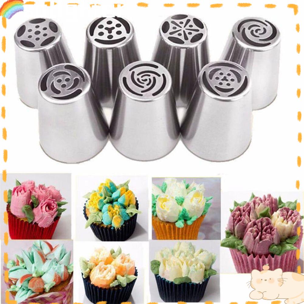 Solighter Flower Frosting Tip Ulang Tahun Bunga Mawar Cream Pastry Perlengkapan Baking Icing Piping Nozel