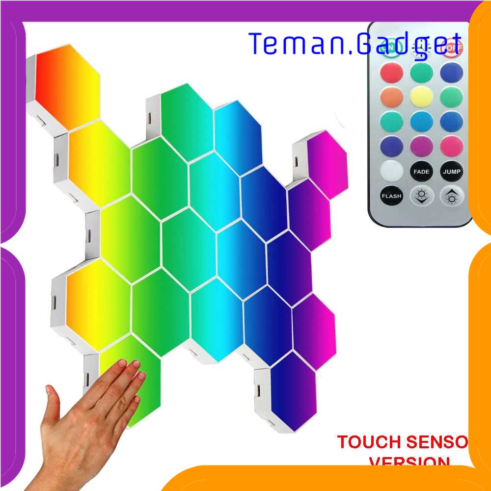 TG-LMP Yabstrip Lampu Hias Hexagonal LED RGB Touch Sensor 3 PCS with Remote - HD004