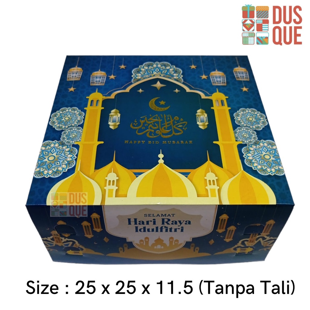 

(5 PCS) KOTAK EID MUBARAK 25X25X11.5 / DUS IDUL FITRI / LEBARAN 25X25X11.5