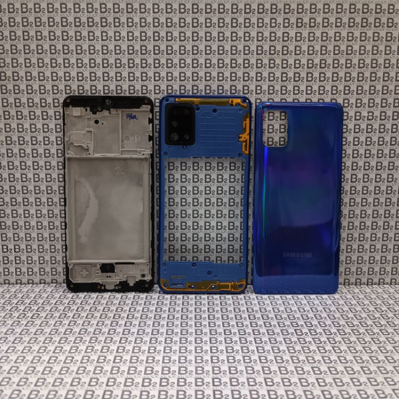 FRAME+BACKDOOR FULLSET BEZZEL BAZZEL KESING CASING HOUSING SAMSUNG GALAXY A31-A315-A315F ORIGINAL