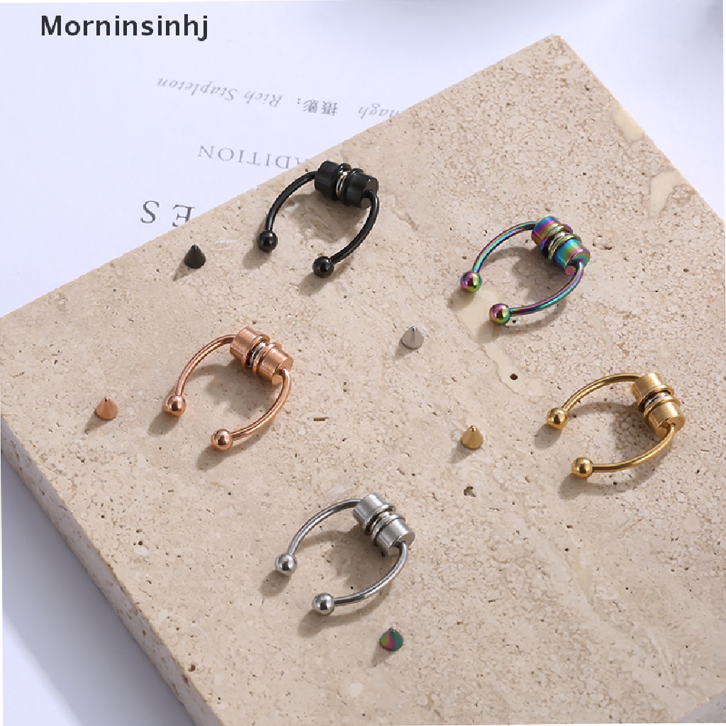 Mornin Nose Ring Hoop Septum Rings Magnet Punk Tubuh Palsu Hip Hop id