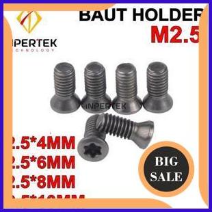 parts Baut Holder 2.5x8 Baut Insert 2.5 8 Baut Bintang Baut Pisau Bubut M2 1F3B23