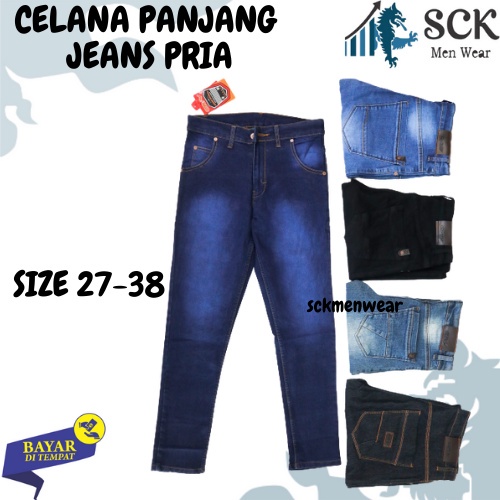 sck - Celana Jeans Pria CRV Reguler Model Standar Warna Garment / Celana Denim Cowok Reguler Pria Murah - sckmenwear GROSIR