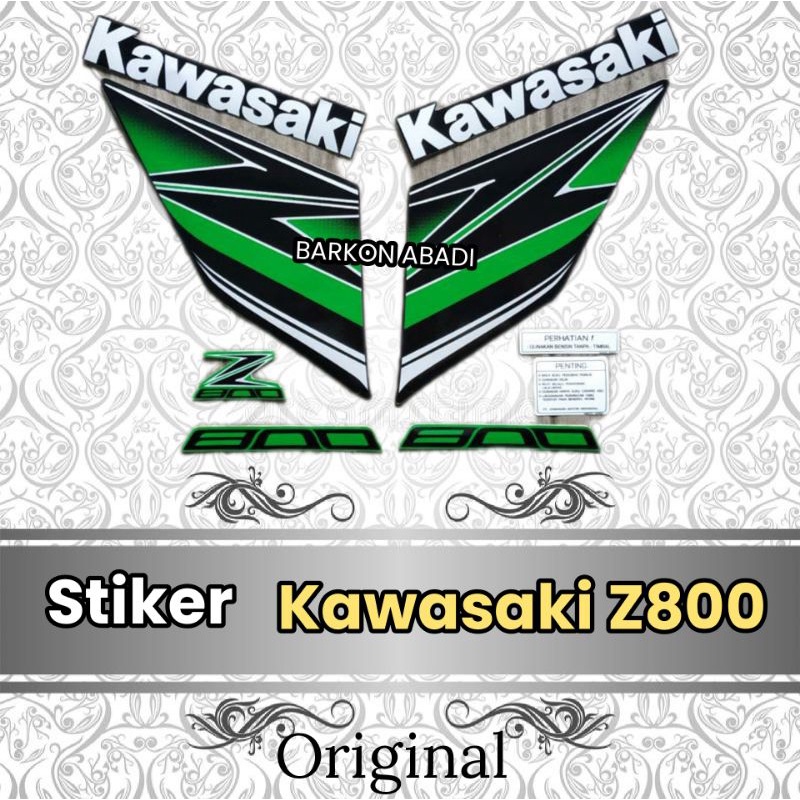 stiker Z800 hijau 2016 original striping Z800