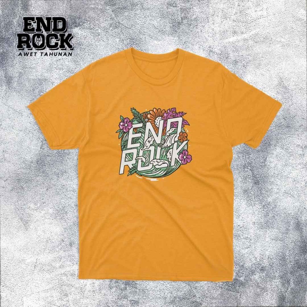 Kaos Distro Original Endrock Tema Floral Wave