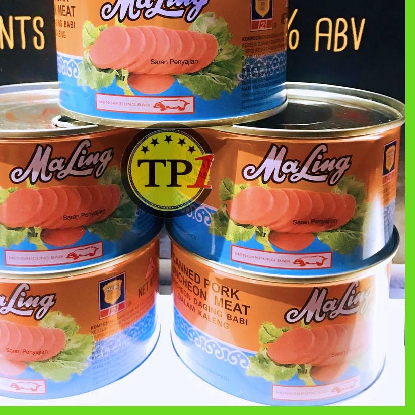 

☈ Maling TTS 397gr Luncheon Pork Meat Ma Ling / Ham Daging Babi Maling NON HALAL ✪